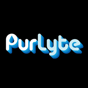 Purlyte logo on a black background