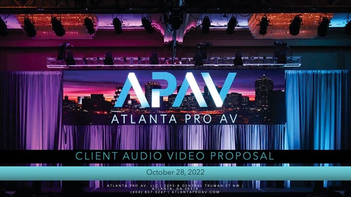 Atlanta Pro Audio Video Title Slide