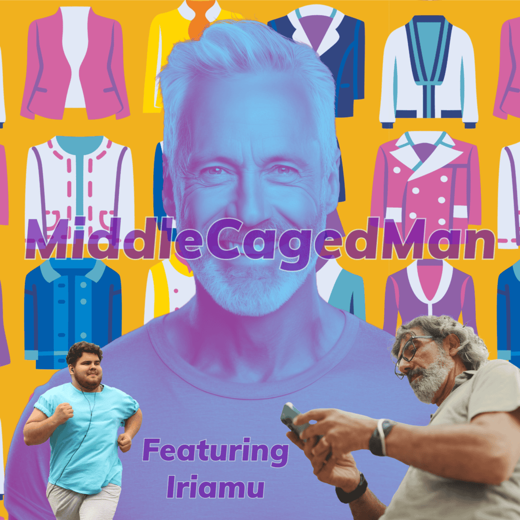 MiddleCagedMan a collage of various middle aged men passing the time and avoiding death.